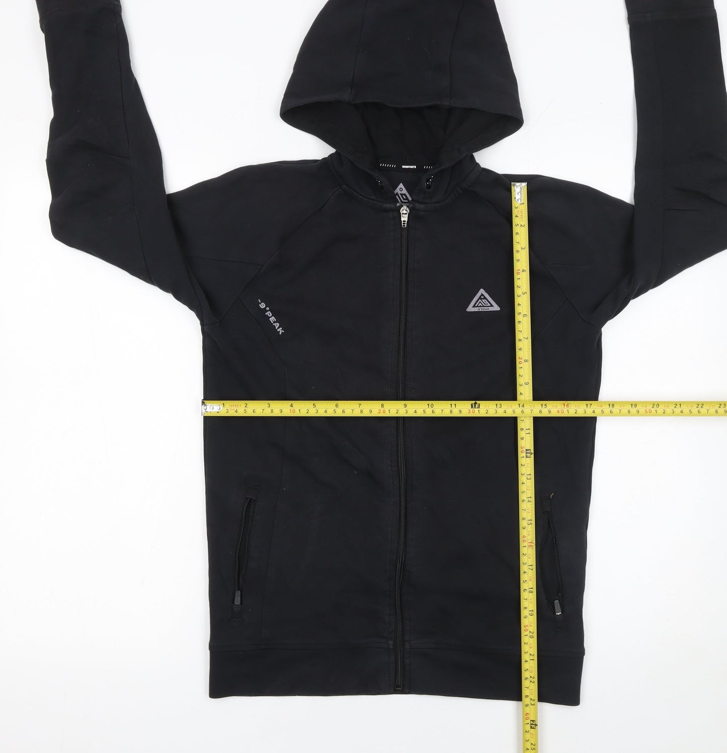 Boys UK Size 12-13 Years -9° PEAK Black Full Zip Hoodie