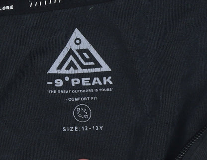 Boys UK Size 12-13 Years -9° PEAK Black Full Zip Hoodie