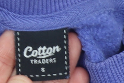 Cotton Traders Women Deep Violet Sweatshirt S Crew Neck Pullover