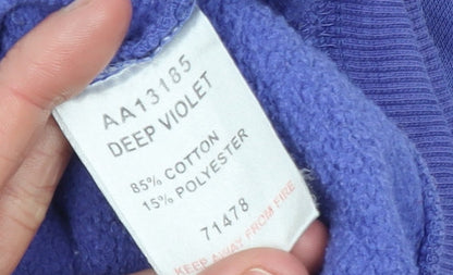 Cotton Traders Women Deep Violet Sweatshirt S Crew Neck Pullover