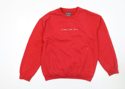 Womens UK Size S PRETTYLITTLETHING Red Pullover Sweatshirt