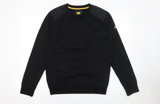 Mens UK Size S CAT Black Pullover Sweatshirt