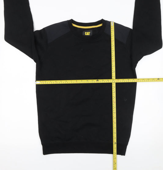 Mens UK Size S CAT Black Pullover Sweatshirt