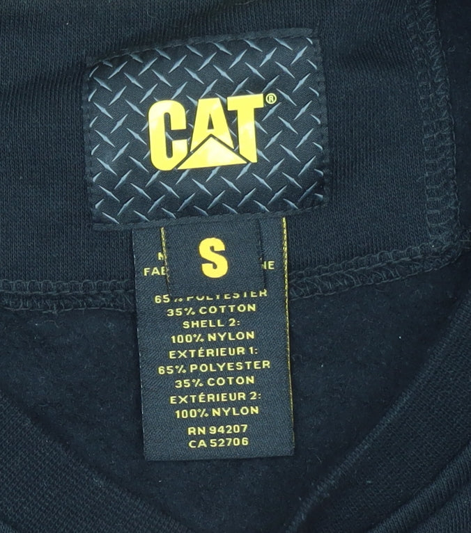 Mens UK Size S CAT Black Pullover Sweatshirt