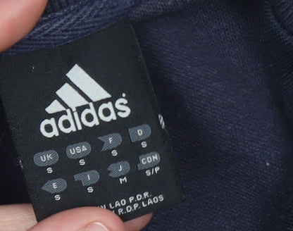 Adidas Women Navy & Light Blue Full Zip Sweatshirt Size S