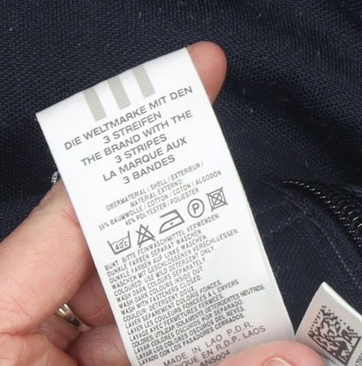 Adidas Women Navy & Light Blue Full Zip Sweatshirt Size S