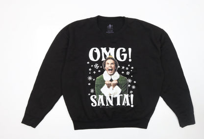 Womens UK Size XL ELF Black Pullover Sweatshirt