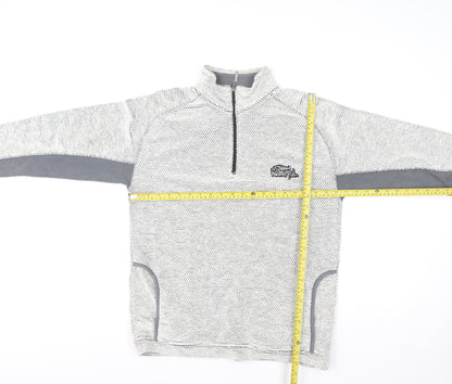 Weird Fish Men's Grey 1/4 Zip Knit Sweatshirt Size S Outdoor Casual