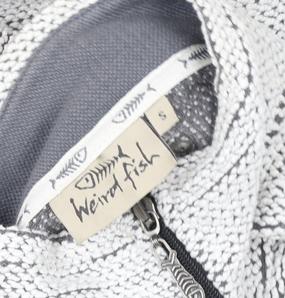 Weird Fish Men's Grey 1/4 Zip Knit Sweatshirt Size S Outdoor Casual