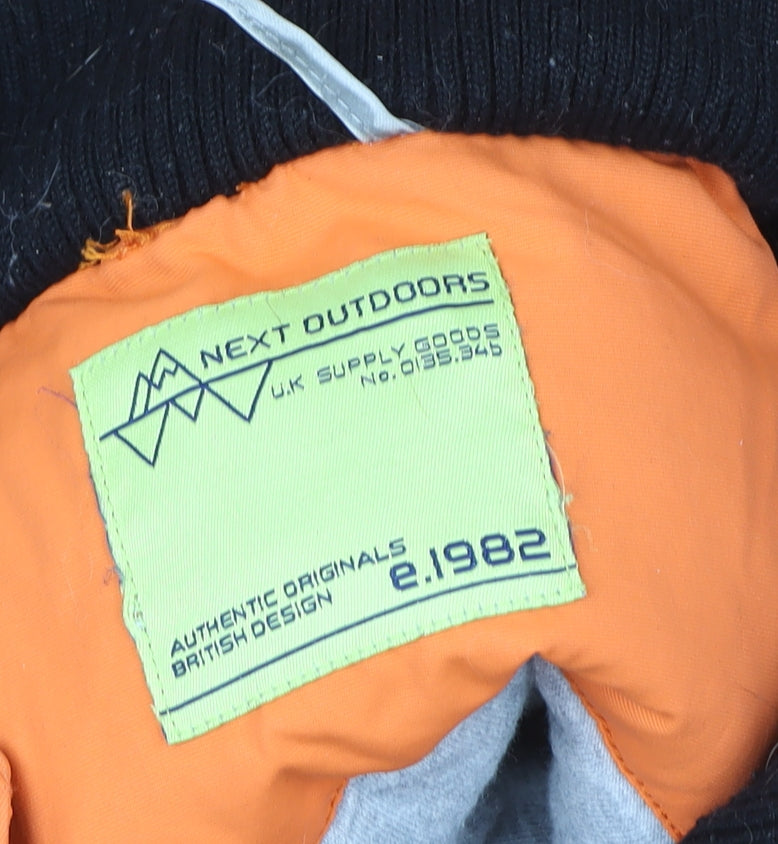 Next Boys Orange Hooded Parka Coat 16 Years Faux Fur Trim Winter Jacket