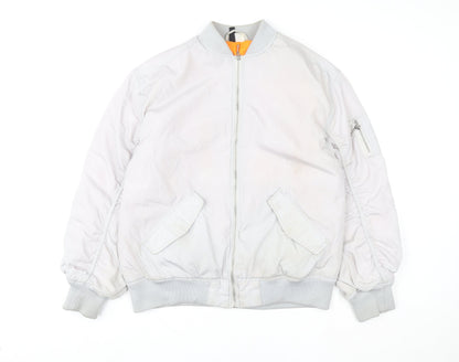 H&M Divided Women’s Grey Bomber Jacket Size 2XS