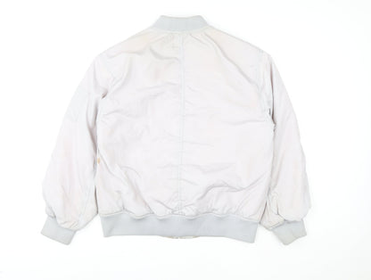 H&M Divided Women’s Grey Bomber Jacket Size 2XS