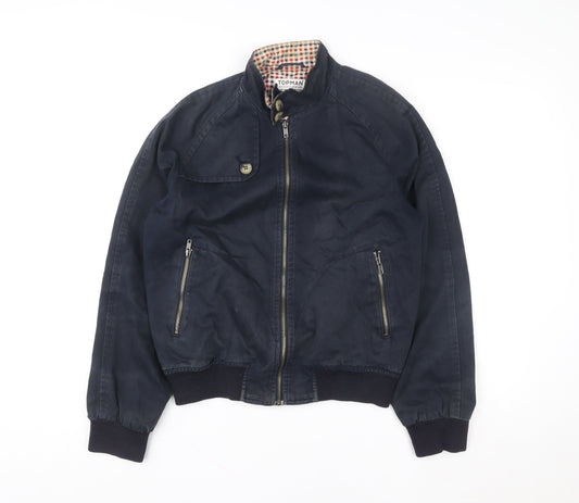 Mens UK Size S Topman Blue Bomber Jacket