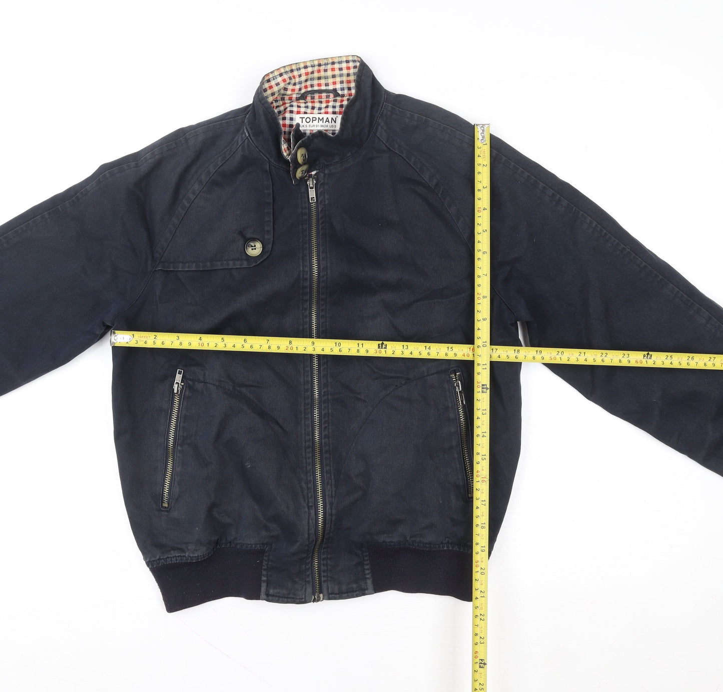 Mens UK Size S Topman Blue Bomber Jacket