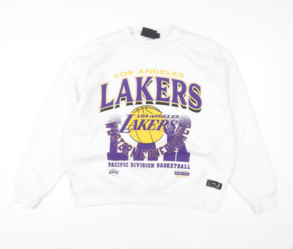 Womens UK Size S NBA White Pullover Sweatshirt