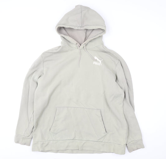 Puma Women’s Grey Hooded Pullover Sweatshirt Size L