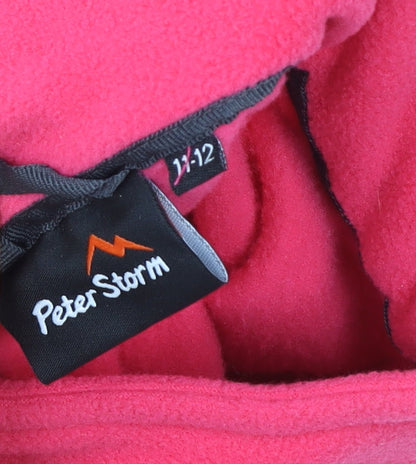 Peter Storm Girls Pink Fleece Full Zip Lightweight Jacket 11-12 Years