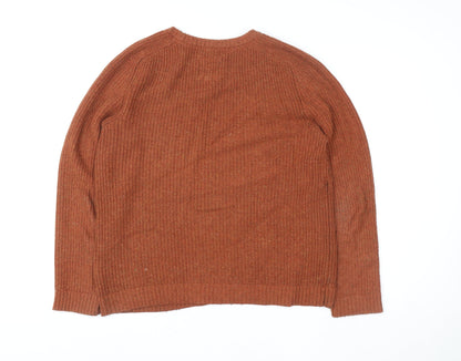 Fat Face Men’s Brown XL Cotton Wool Crew Neck Jumper