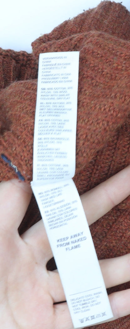 Fat Face Men’s Brown XL Cotton Wool Crew Neck Jumper