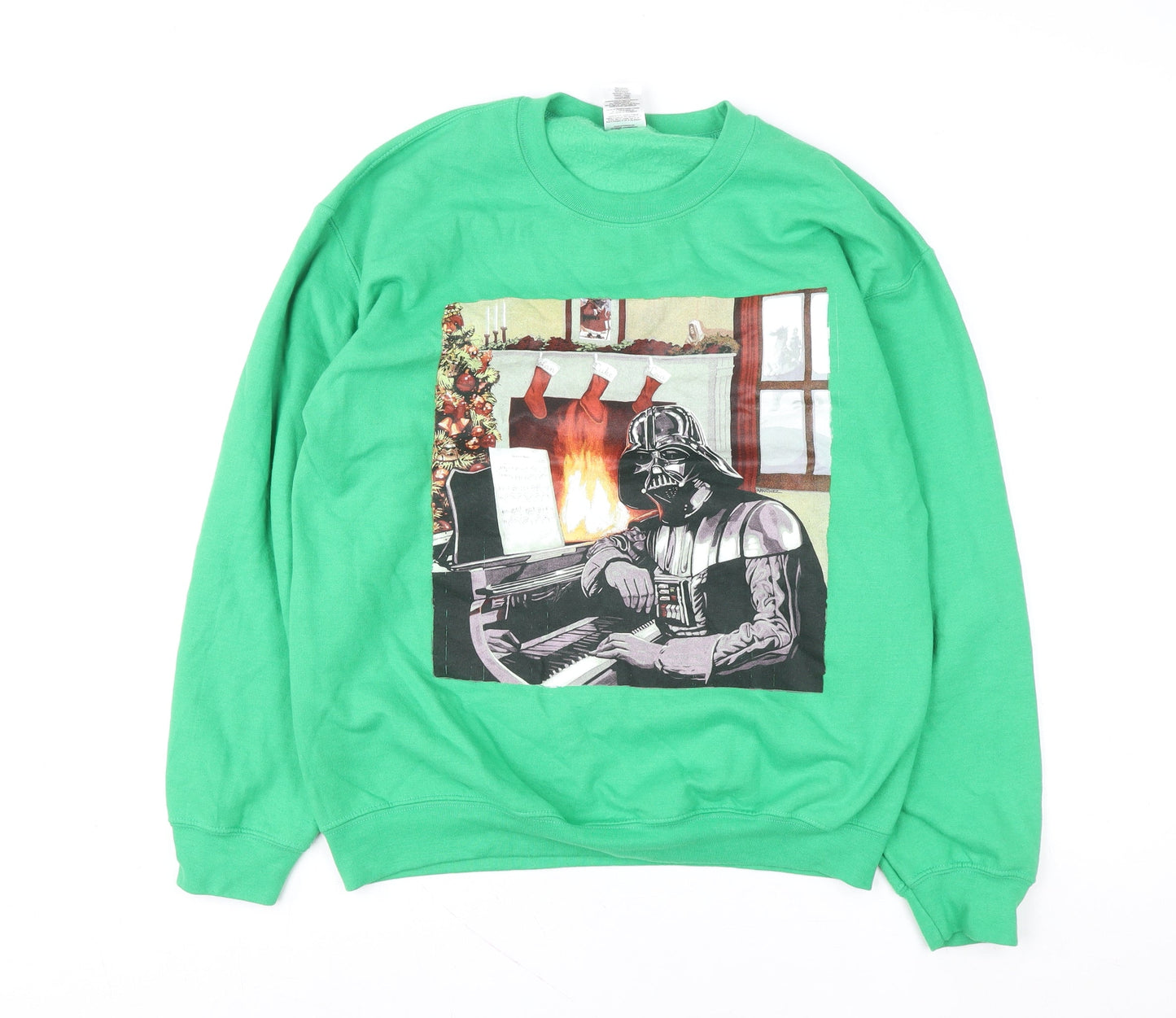 Mens UK Size M Star Wars Green Pullover Sweatshirt