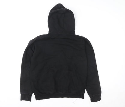 Womens UK Size M Stars & Stripes Black Pullover Hoodie