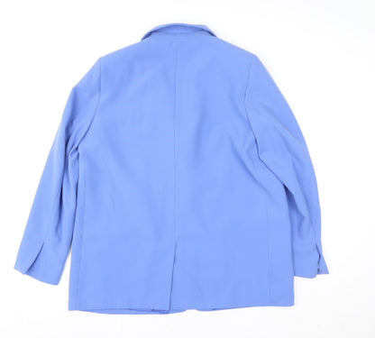 Womens UK Size XL Zara Blue Basic Blouse