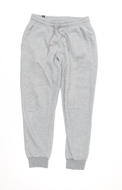 Puma Men’s Grey Jogger Sweatpants Size M Regular Fit Activewear