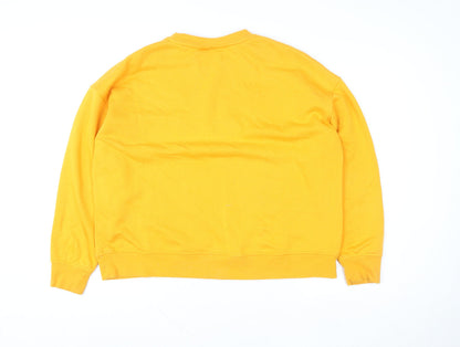 Womens UK Size L Disney Yellow Pullover Sweatshirt