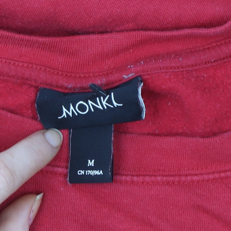 Womens UK Size 12 Monki Red Pullover Sweatshirt