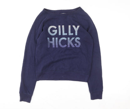 Womens UK Size XS Gilly Hicks by Hollister Blue Pullover Sweatshirt