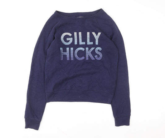 Womens UK Size XS Gilly Hicks by Hollister Blue Pullover Sweatshirt