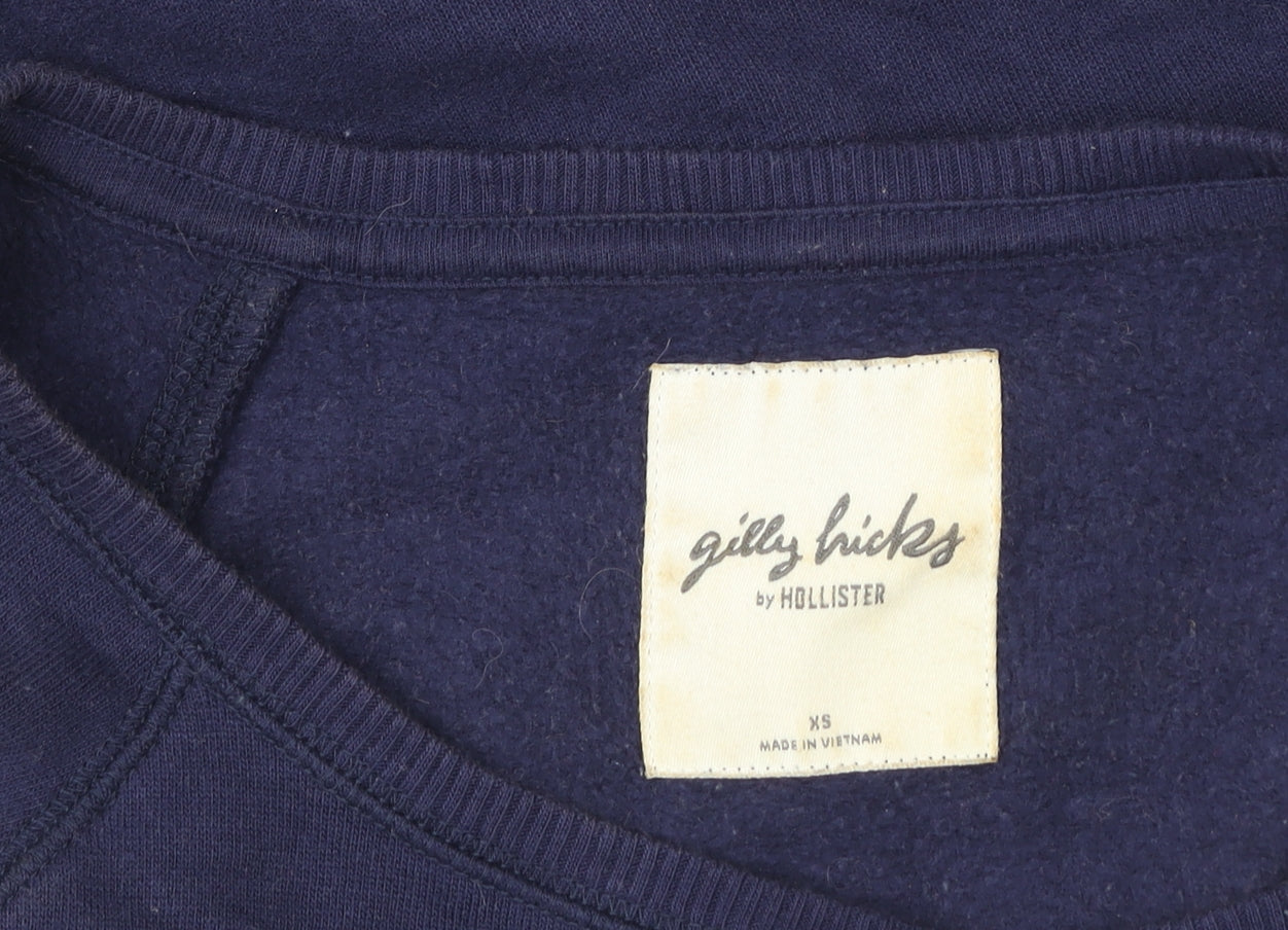 Womens UK Size XS Gilly Hicks by Hollister Blue Pullover Sweatshirt