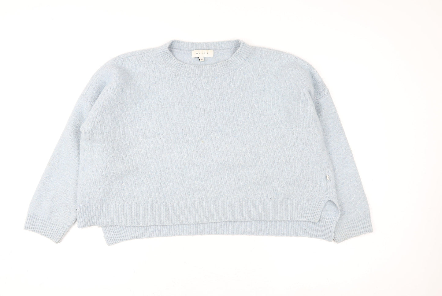 Womens UK Size M Olive Blue Pullover Jumper