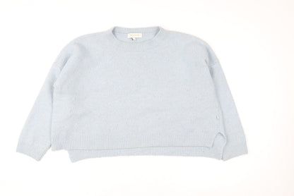 Womens UK Size M Olive Blue Pullover Jumper