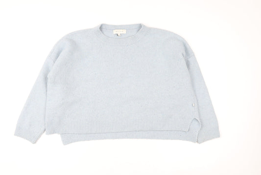 Womens UK Size M Olive Blue Pullover Jumper