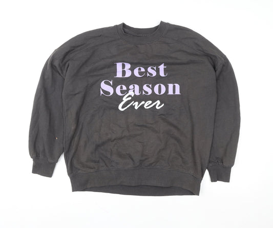 Womens UK Size 12 Lefties Black Pullover Sweatshirt