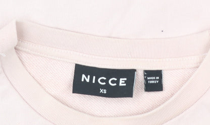 Womens UK Size XS NICCE Pink Pullover Sweatshirt