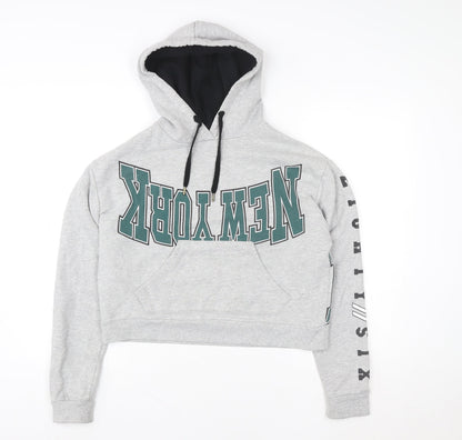 Womens UK Size 8 Topshop Grey Pullover Hoodie