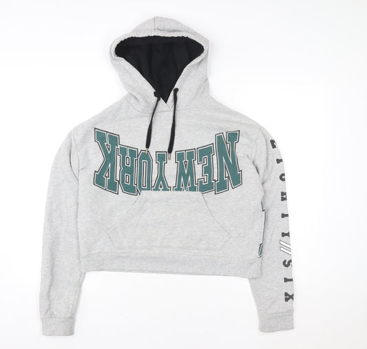 Womens UK Size 8 Topshop Grey Pullover Hoodie
