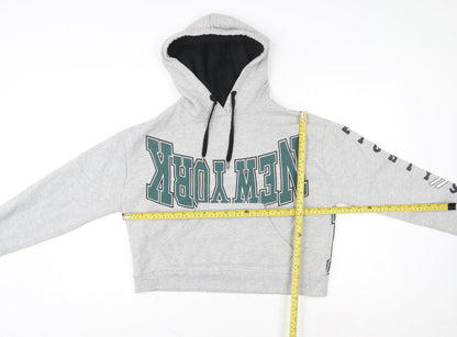 Womens UK Size 8 Topshop Grey Pullover Hoodie