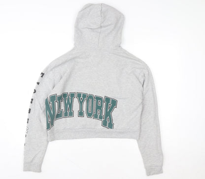 Womens UK Size 8 Topshop Grey Pullover Hoodie