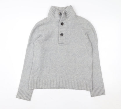 Womens UK Size L H&M Grey Henley Jumper