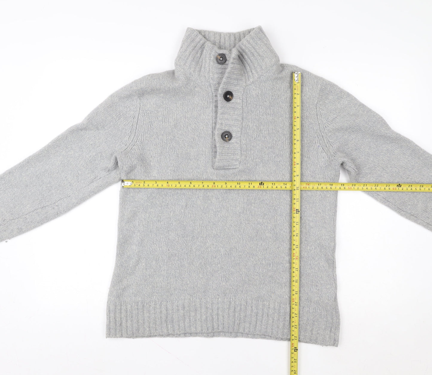Womens UK Size L H&M Grey Henley Jumper