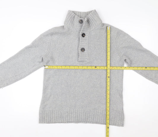 Womens UK Size L H&M Grey Henley Jumper