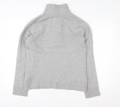 Womens UK Size L H&M Grey Henley Jumper