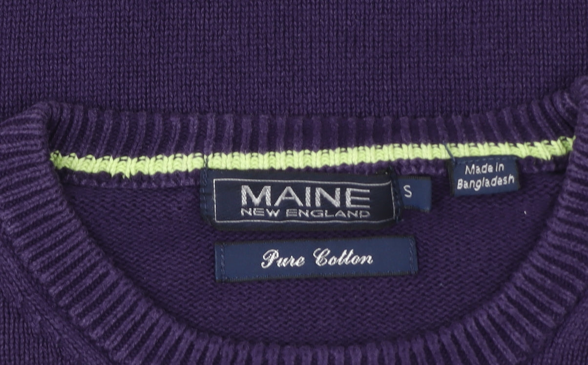 Womens UK Size S Maine New England Purple Pullover Sweatshirt