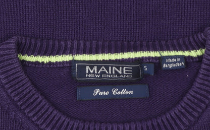 Womens UK Size S Maine New England Purple Pullover Sweatshirt