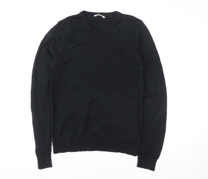 Marks and Spencer Boys Black V-Neck Slim Fit Pullover Sweatshirt 15-16 Years