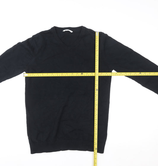 Marks and Spencer Boys Black V-Neck Slim Fit Pullover Sweatshirt 15-16 Years