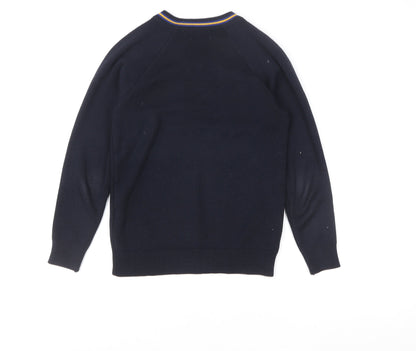 Stevensons Boys Black V-Neck School Knitted Acrylic Pullover 32in